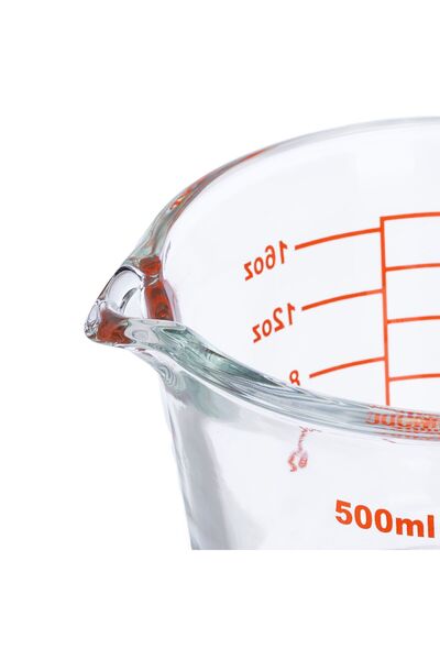 Relaxdays Cana de măsurat din sticlă de 500 ml