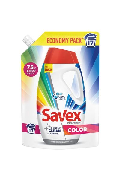 SAVEX Laundry Detergent, Savex, Gel 765 ml Color 17 washes