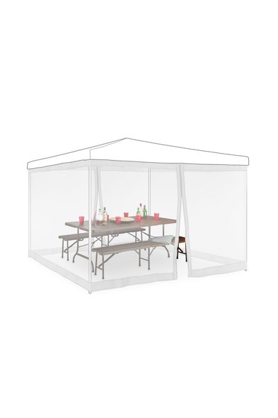 Relaxdays Plasă împotriva țânțarilor pentru foișor, 3x3 m, albă,