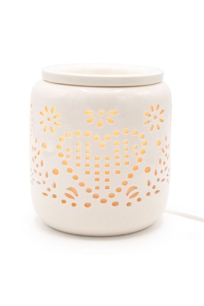 Relaxdays Lampa electrică din ceramică pentru uleiuri parfumate Candle Brothe...