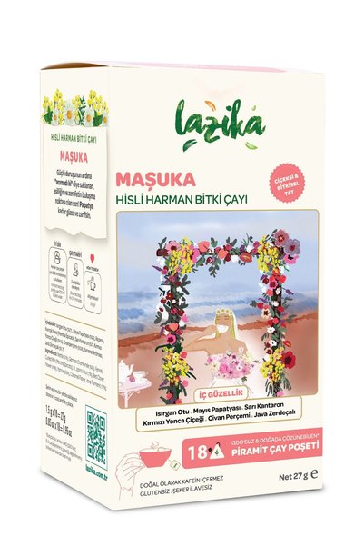 LAZİKA Hisli Harman Maşuka Bitki Çayı 18'li PLA Poşet - Isırgan, Civanperçemi...