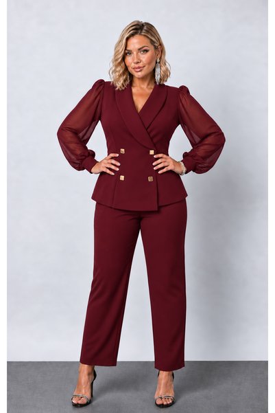 Butik Nilyam Bluză cu mânecă lungă și guler dublu, cu nasturi, pentru femei, ...
