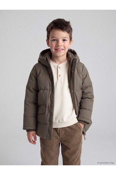 LC Waikiki Hooded Boys' Puffer Coat for Style Enthusiasts from Uzg Store