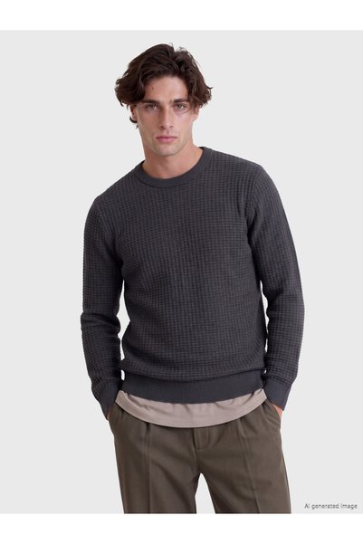 LC Waikiki Quality Parts from Çelebi Store Zero Roba Yaka Men's Knitwear Sweater