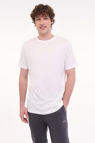 lumberjack MB CT110 PM C NK T-SH 5FX OFF WHITE Tricou cu mânecă scurtă pentru...