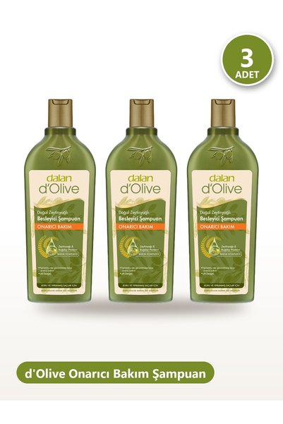Dalan d'Olive Zeytinyağlı Onarıcı Bakım Besleyici Şampuan 400 ml x 3 Adet