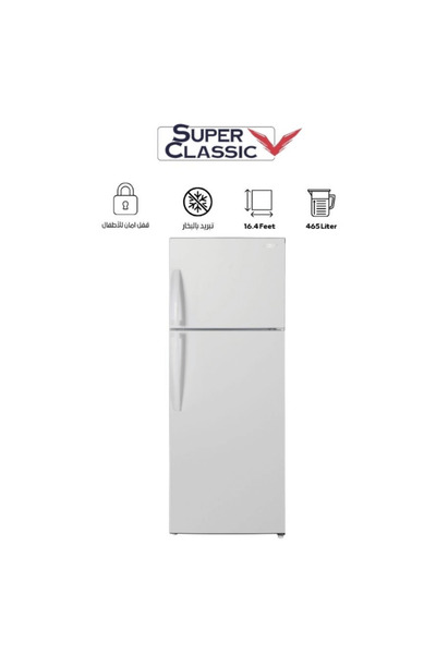 SUPER CLASSIC Super classic double door steam refrigerator, 465l, 16.4 ft, wh...