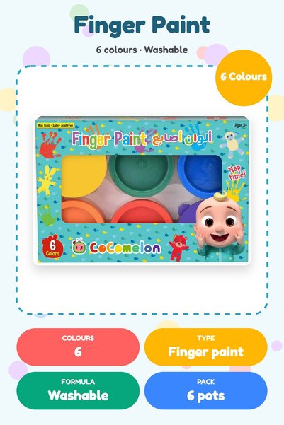 Rainbow Max طلاء أصابع كوكوميلون 6 ألوان