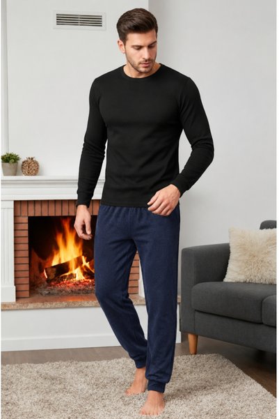 Pi Giyim Men's Winter Pajamas Shardonlu Comfortable Soft Thick Underwear