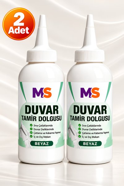 Monosepet 2 Adet Hazır Duvar Tamir Dolgusu Beyaz 220 Gr Macunu Zemin Alçı Sıv...
