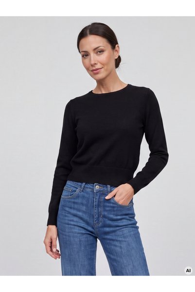 ORSAY Pulover de damă cu mânecă lungă, negru