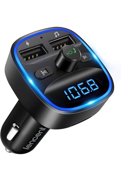 Generic جهاز إرسال FM بلوتوث لاسلكي للسيارة مع منفذ USB مزدوج