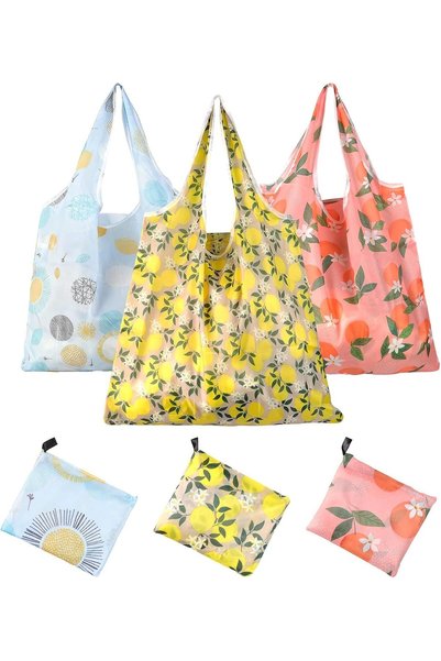Generic 3PCS Foldable Reusable Shopping Large Bags kitchen Reusable Grocery B...