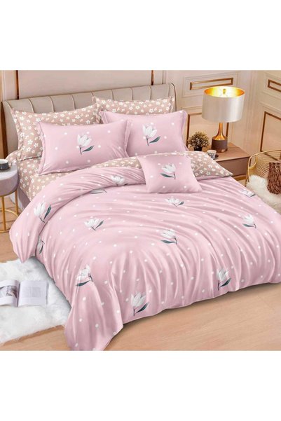 Patul Fine Cotton Linen, Sulphur, Double Bed, 2 Persons, 6 Pieces
