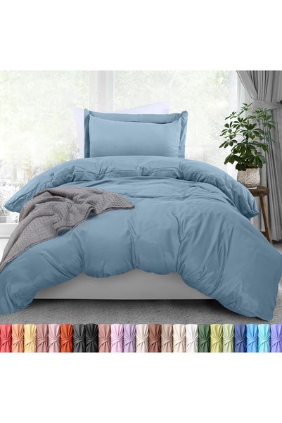 Generic Duvet Cover Twin Size - 2 Piece with Zipper Closure - 1 Comforter Cov...