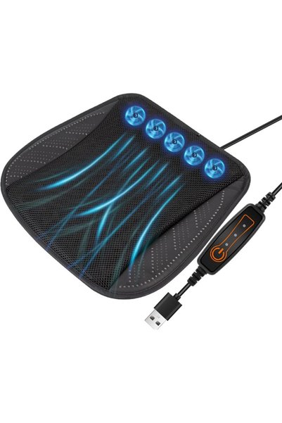 Generic Ventilated Seat Cushion with USB Port, Summer Breathable Cooling Pad ...