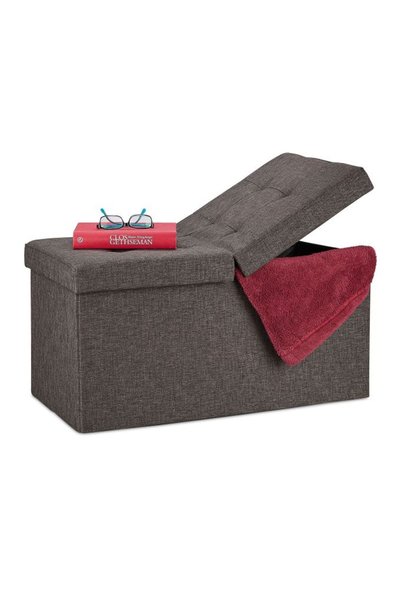 Relaxdays Bancă cu spațiu de depozitare și capac rabatabil