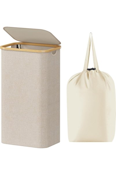Generic Large Laundry Hamper with Lid, Laundry Basket with Removable Bags, Di...