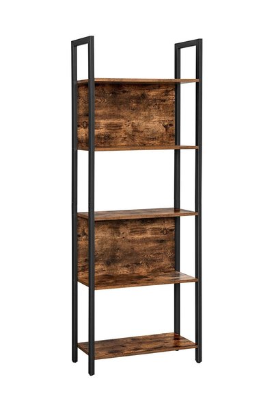 Oskar LLS025B01V1 Bibliotecă, maro rustic și negru