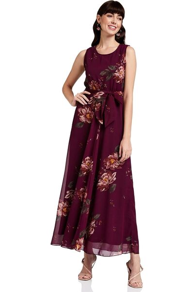 Generic Polyester Fit And Flare Casual Dress