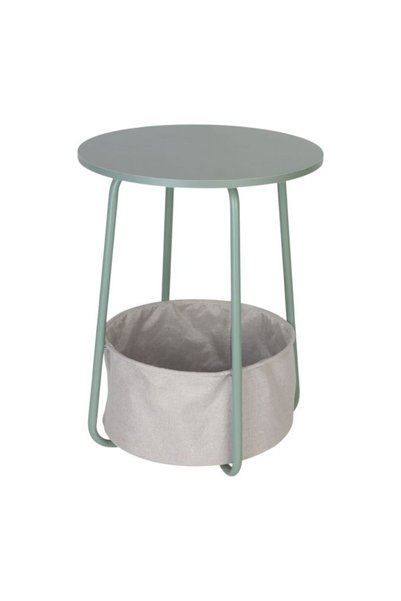 Relaxdays Round side table with basket