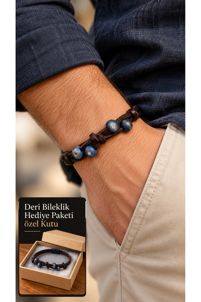 HER ŞEY NOTA www.herseynota.com Velarion Osquena Black Leather Men's Bracelet...
