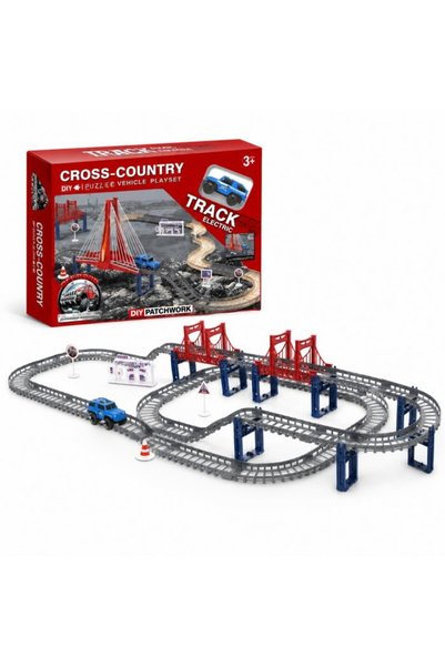 Avaleea Set Circuit Auto Cu Masina Electrica Offroad, Traseu Cross Country Cu...