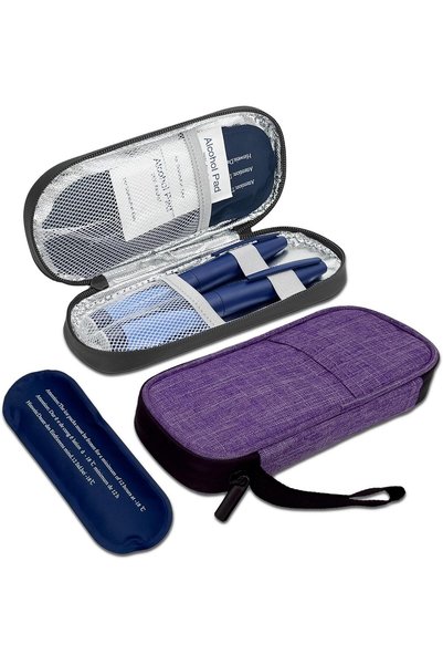 Generic Insulin Pen Cooler Travel Case with 2 Ice Bag, Diabetic Medication In...