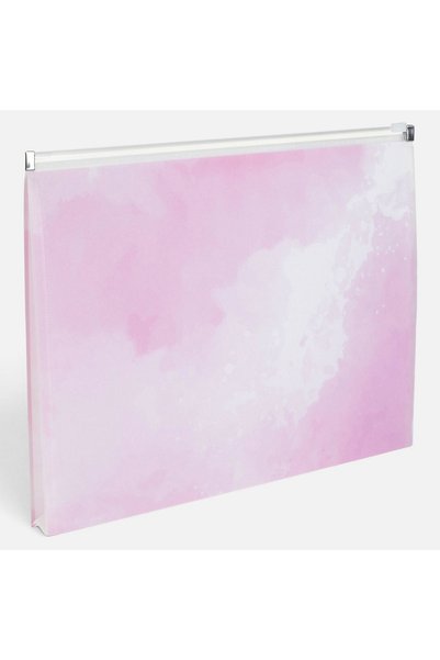 CATIANO Mapa din Plastic Roz Marble cu Fermoar 33x3x24cm