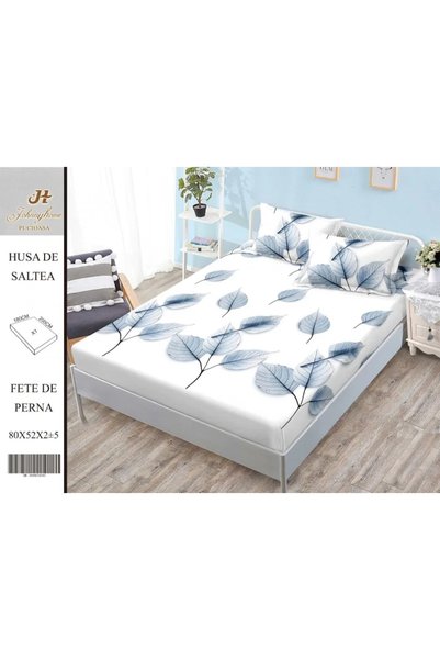 Pucioasa Cearșaf din material Finet cu elastic + 2 fațe de pernă 180x200 - HG281