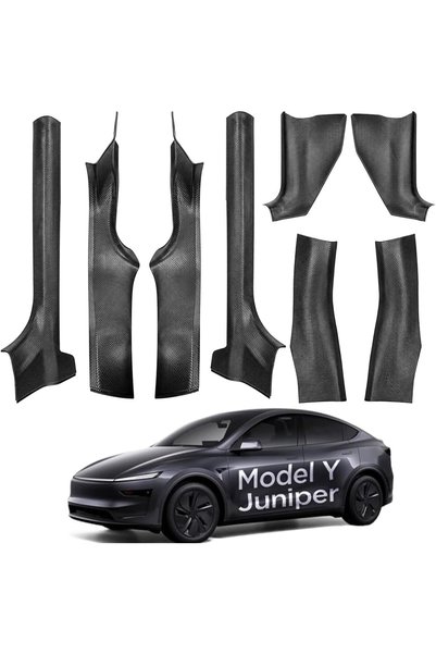 Generic 8PCS Door Sill Protector for Tesla Model Y Juniper 2025 2026, Carbon ...