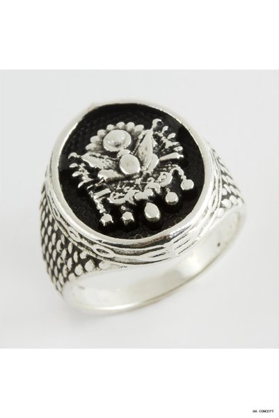 ZERO LAND CONCEPTA Ottoman Metal Men's Ring, Silver (224449), Color 20