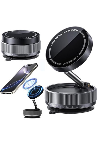 The Bros erorex Magnetic Car Phone Holder, 360° Vacuum Suction Mount, iPhone ...