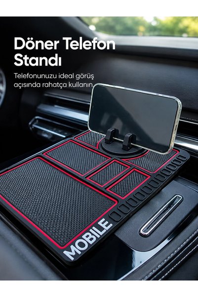 plentiful Plentiful Car Dashboard Organizer with Non-Slip Silicone Phone Stan...