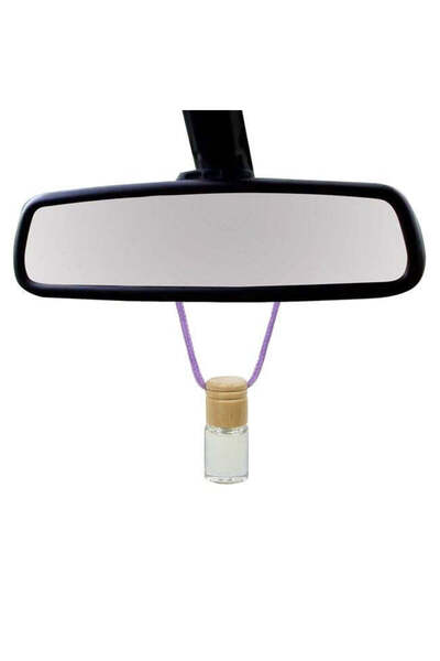 SHOPIENS Odorizant pentru masina in sticla cu capac din lemn si parfum de lav...