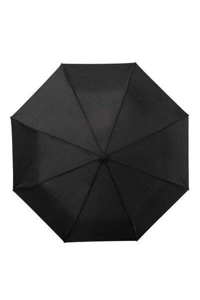 SHOPIENS Umbrela de ploaie pliabila automata neagra cu maner curbat 34 cm din...