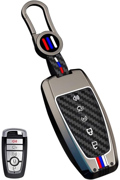 Generic For Ford Key Fob Cover Case Metal Shell Smart Key Holder Protector Co...