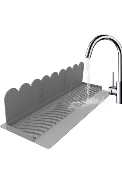 Generic Silicone Sink Splash Guard with Suction Cup, Edge Protector to Preven...