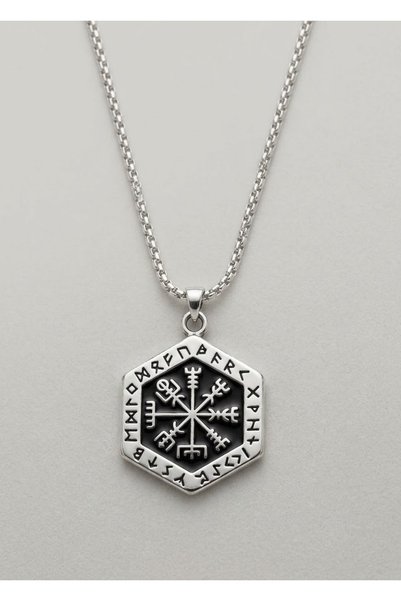 Corvus kolye&bileklik Norse Mythology Vegvisir Necklace - Viking Compass Amul...
