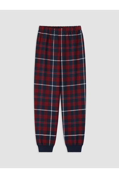 LC Waikiki Peak New Season Navy Blue Plaid Boys' Pajama Bottoms