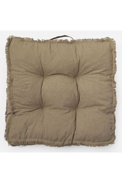 SHOPIENS Perna de podea bej cu franjuri 60x60 cm Shopiens®