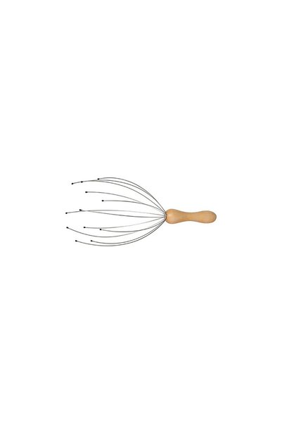 Aria Trade Συσκευή Μασάζ για το κεφάλι με ξύλινη λαβή, Head Massage