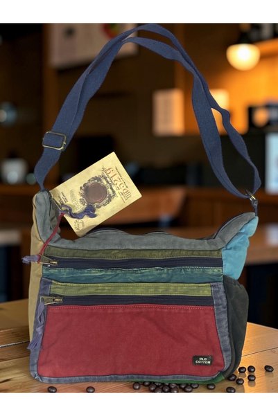 Old Cotton Quality Vintage Antique Casual Travel School Messenger Bag 28 cm X...