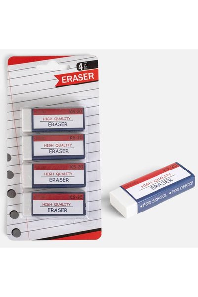 SHOPIENS Set de 4 radiere albe ks-20 Shopiens®