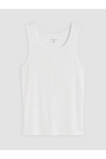 LC Waikiki Nevavm White Plain Men's Underwear Undershirt with Difference