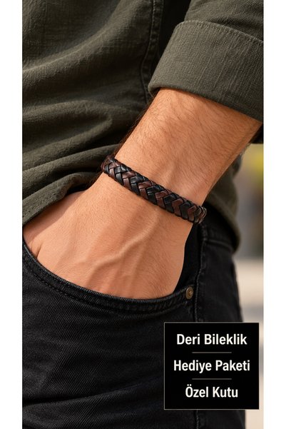 HER ŞEY NOTA www.herseynota.com Dervellis Corado Brown and Black Leather Men'...