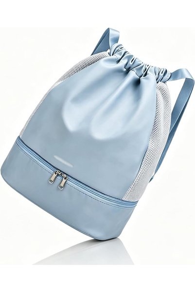 Generic Swimming Backpack with Dry Wet Separation Compartment - Waterproof Be...