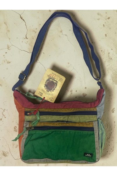 Old Cotton Quality Vintage Antique Casual Travel School Messenger Bag 28 cm X...