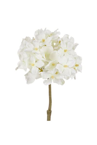 SHOPIENS Floare artificiala hortensie alba 24 cm din plastic pentru decorarea...