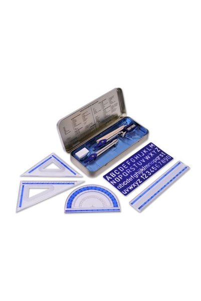 SHOPIENS Trusa de geometrice in penar staedtler 10 piese din plastic Shopiens®